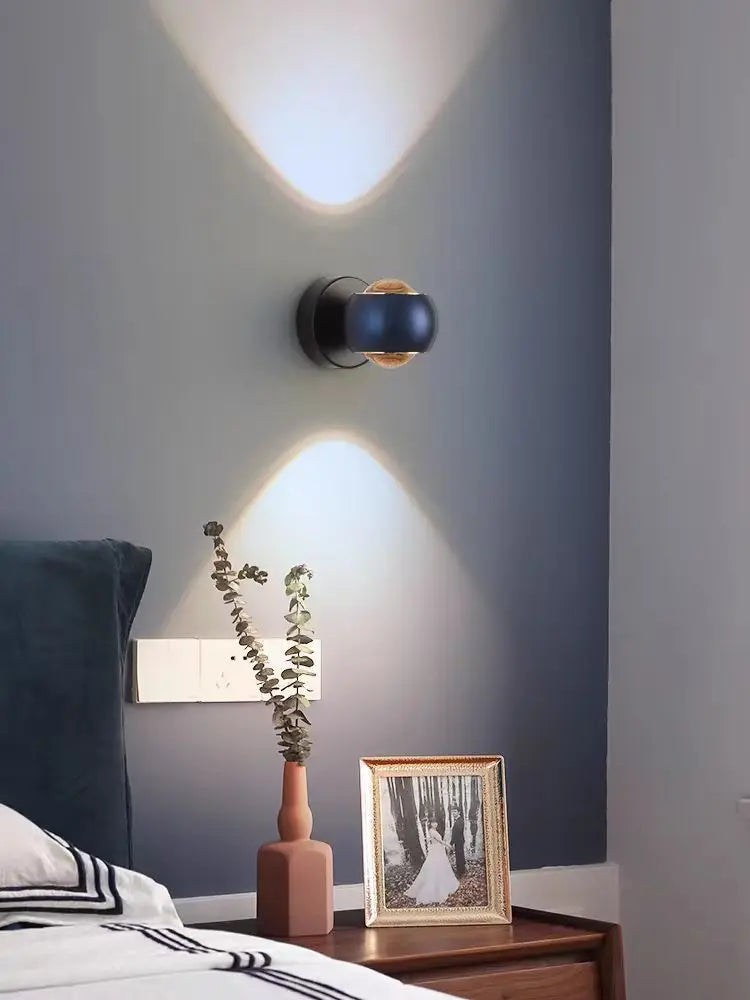 Modern Minimalist Wall Sconce – LED Up & Down Light, 5 Colors, Easy Wall Mount