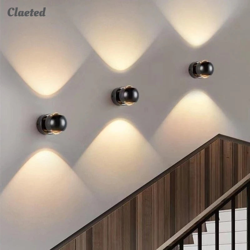 Modern Minimalist Wall Sconce – LED Up & Down Light, 5 Colors, Easy Wall Mount