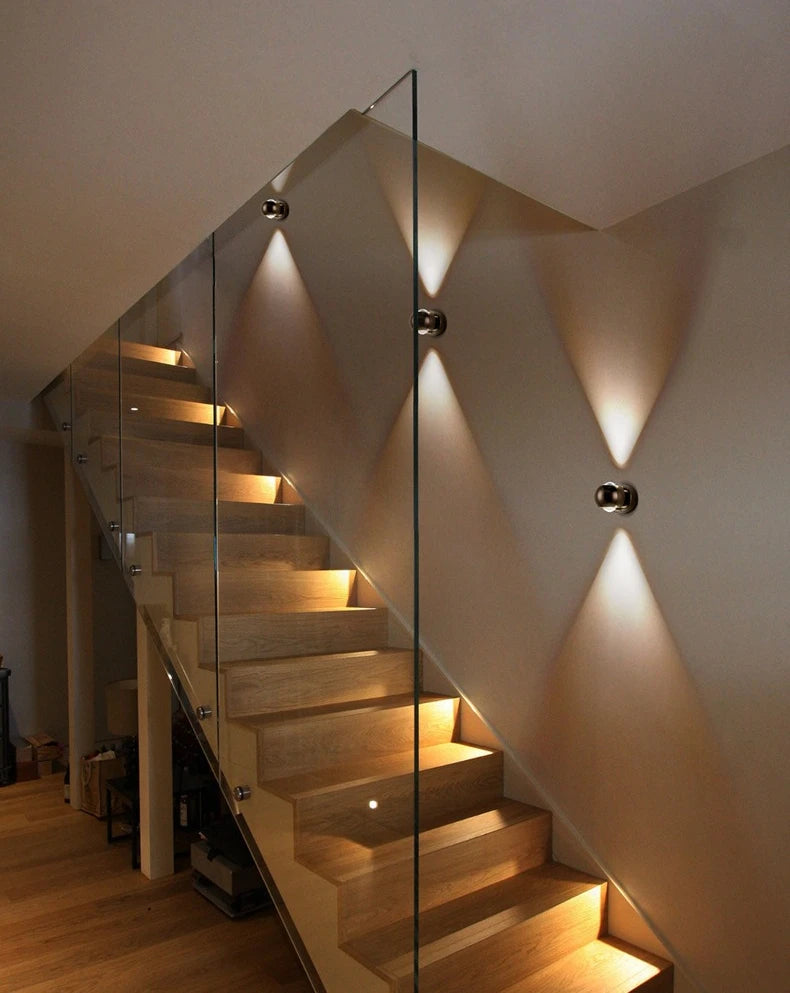 Modern Minimalist Wall Sconce – LED Up & Down Light, 5 Colors, Easy Wall Mount