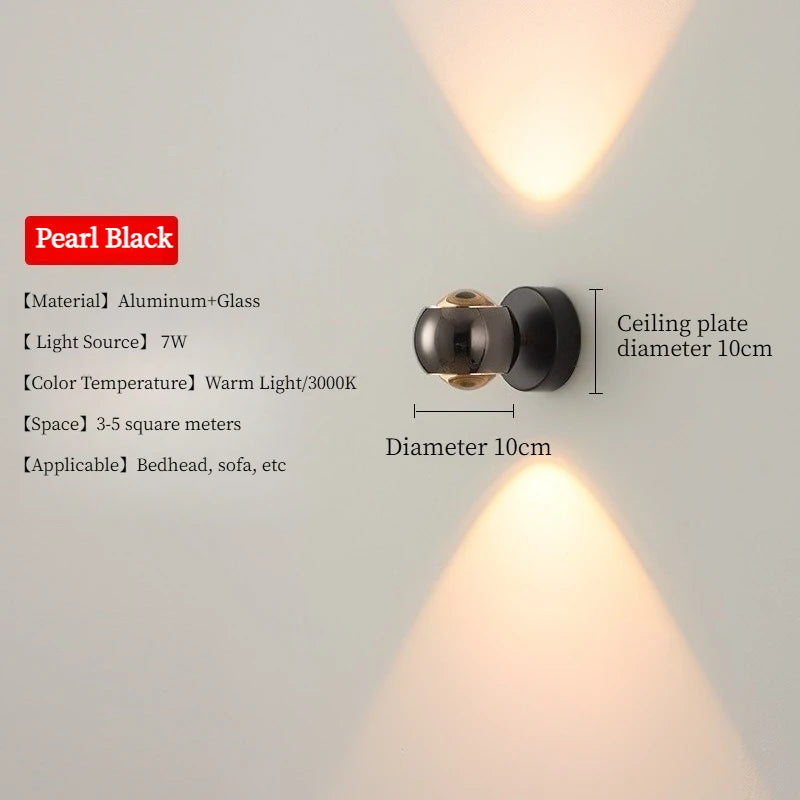 Modern Minimalist Wall Sconce – LED Up & Down Light, 5 Colors, Easy Wall Mount