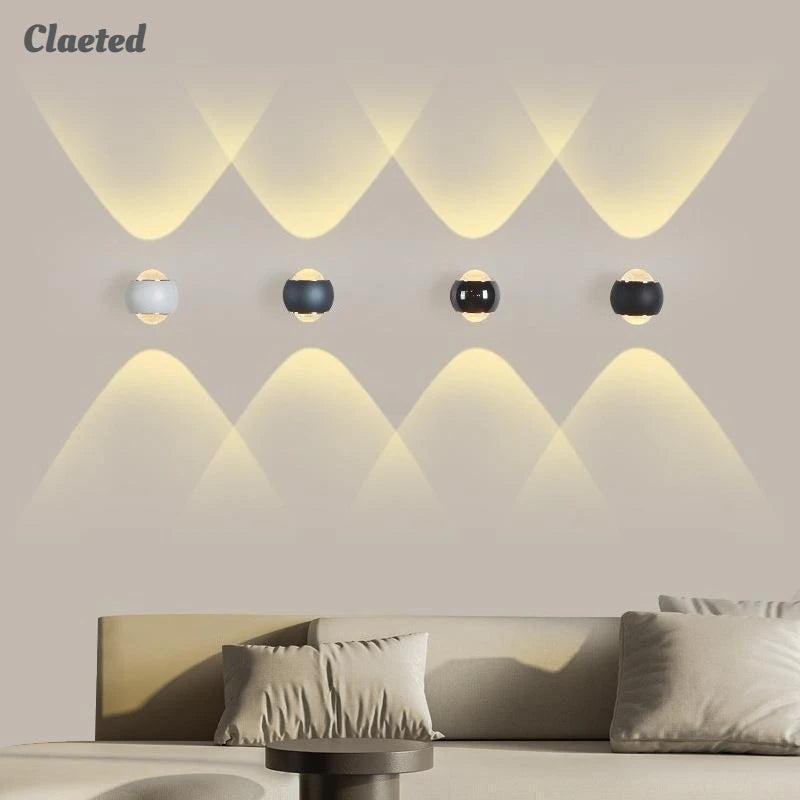 Modern Minimalist Wall Sconce – LED Up & Down Light, 5 Colors, Easy Wall Mount