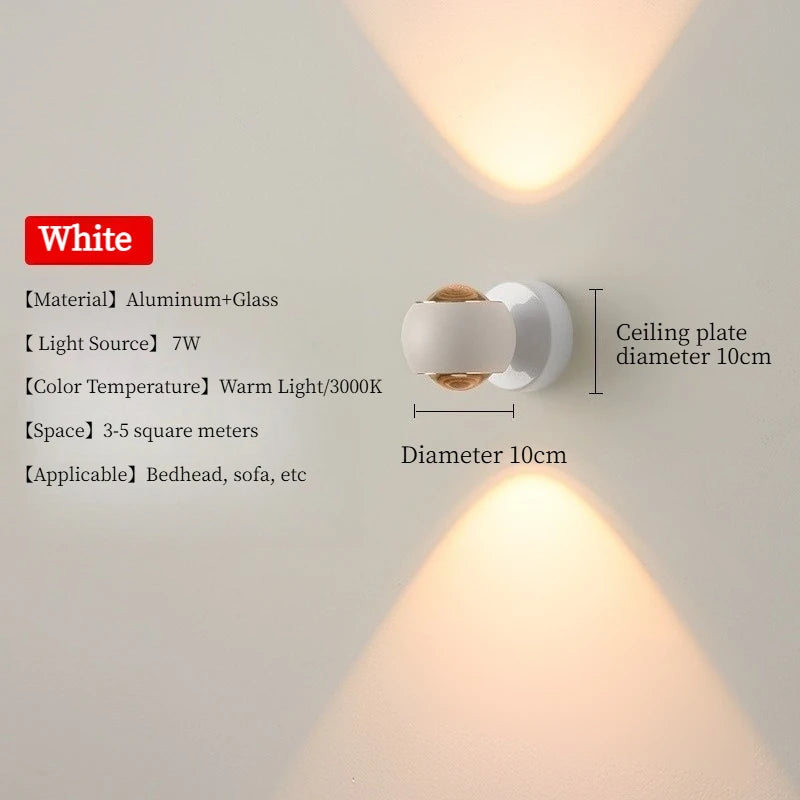 Modern Minimalist Wall Sconce – LED Up & Down Light, 5 Colors, Easy Wall Mount