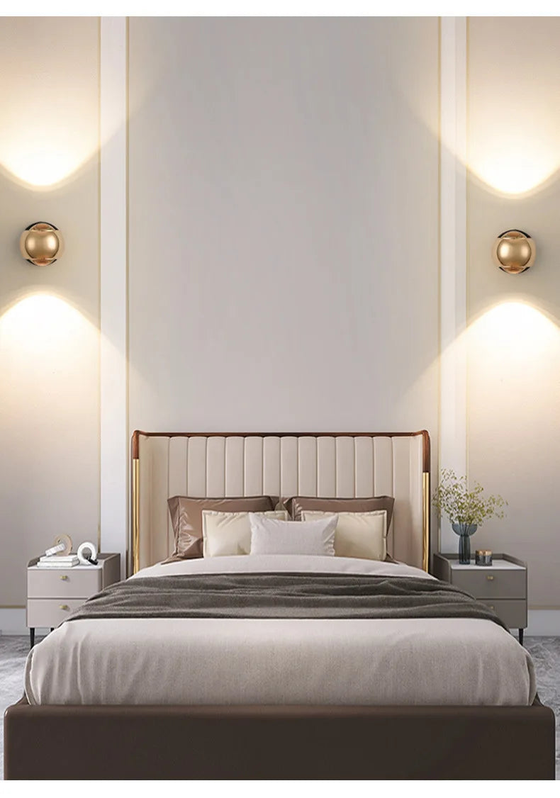 Modern Minimalist Wall Sconce – LED Up & Down Light, 5 Colors, Easy Wall Mount
