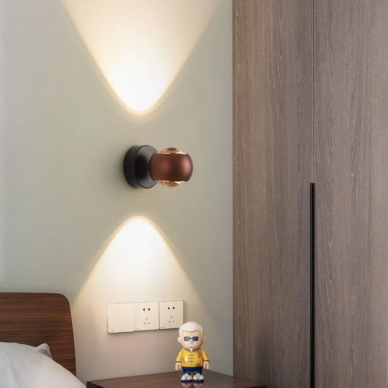 Modern Minimalist Wall Sconce – LED Up & Down Light, 5 Colors, Easy Wall Mount