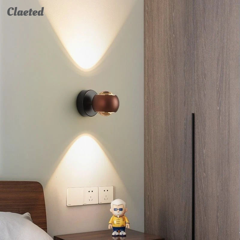 Modern Minimalist Wall Sconce – LED Up & Down Light, 5 Colors, Easy Wall Mount