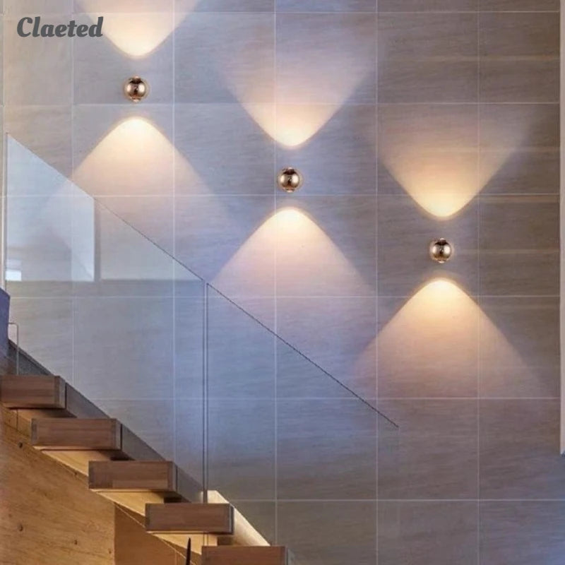 Modern Minimalist Wall Sconce – LED Up & Down Light, 5 Colors, Easy Wall Mount
